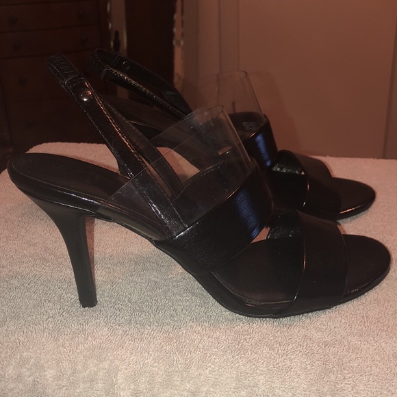 Simply Vera Slingback Heels Black 8 - Picture 4 of 7